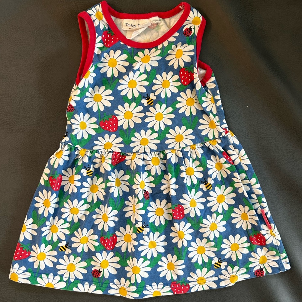 Toby Tiger organic cotton dress size 1/2 years (92 euro)